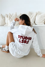 Studio LSRE bubble marl printed premium relaxed hoodie